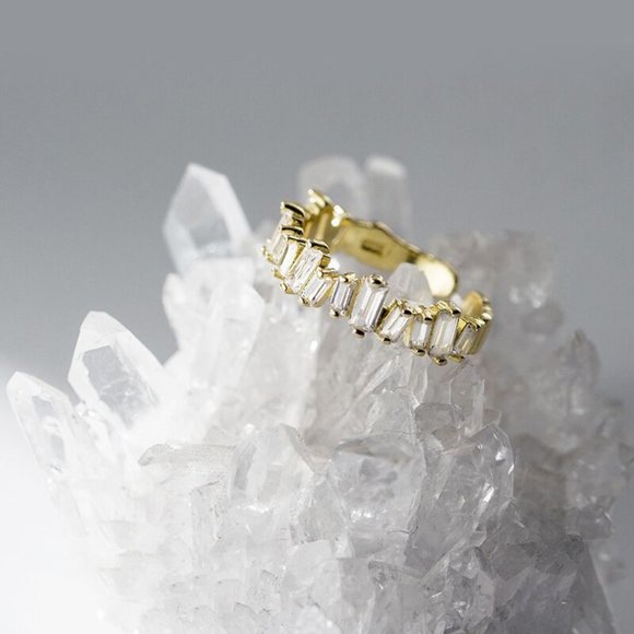 Jewelry - Gold Baguette Adjustable Ring